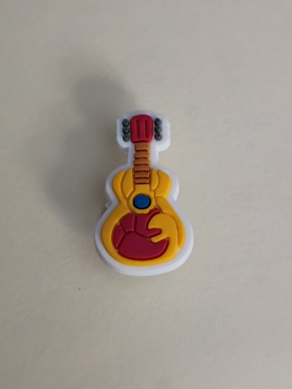 10 for $10 Jibbitz Croc Charm - Music Acoustic Guitar Red And Yellow